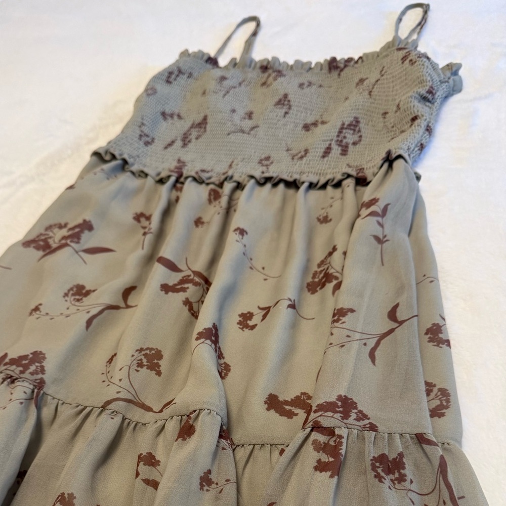 WILFRED Tempest Sleeveless Mini Dress Floral Green Size XS GUC - Picture 4 of 13